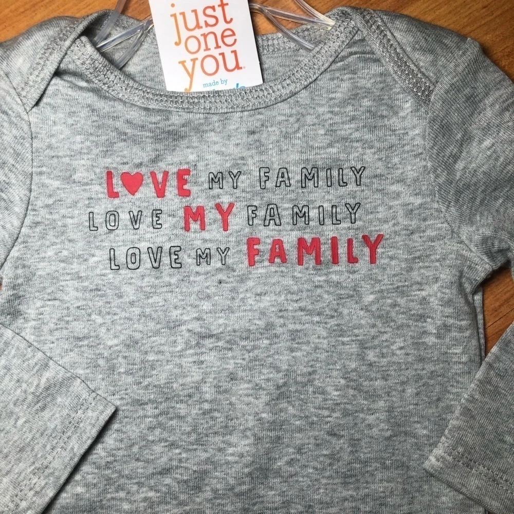 JUST one you Carter’s love my family bodysuit 6 months